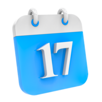 Calendar icon of day 17 png