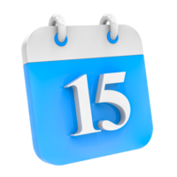 Calendar icon of day 15 png