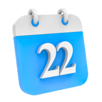 calendário ícone do dia 22 png