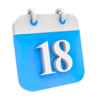Calendar icon of day 18 png