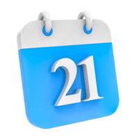 calendário ícone do dia 21 png