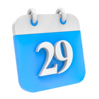 Calendar icon of day 29 png