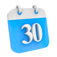 Calendar icon of day 30 png