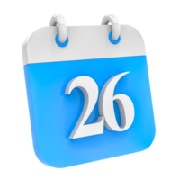 Kalender Symbol von Tag 26 png
