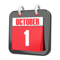 3d Rendering Of UI Icon October Day 1 png