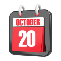 3d Rendering Of UI Icon October Day 20 png
