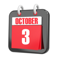 3d Rendering Of UI Icon October Day 3 png