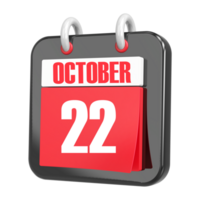 3d Rendering Of UI Icon October Day 22 png