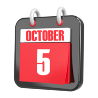 3d Rendering Of UI Icon October Day 5 png