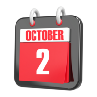 3d Rendering Of UI Icon October Day 2 png