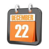 3d Rendering Of UI Icon December Day 22 png