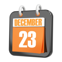 3d Rendering Of UI Icon December Day 23 png