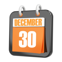 3d representación de ui icono diciembre día 30 png