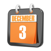 3d Rendering Of UI Icon December Day 3 png