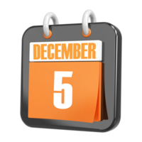 3d Rendering Of UI Icon December Day 5 png