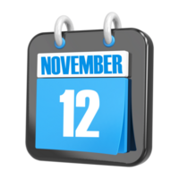 3d Rendering Of UI Icon november Day 12 png