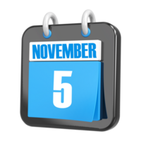 3d representación de ui icono noviembre día 5 5 png