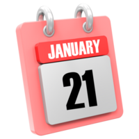 3d Rendering Of UI Icon January Day 21 png