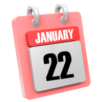 3d Rendering Of UI Icon January Day 22 png