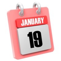 3d Rendering Of UI Icon January Day 19 png