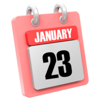 3d Rendering Of UI Icon January Day 23 png