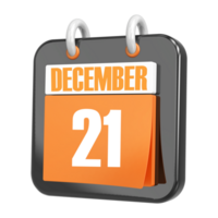 3d Rendering Of UI Icon December Day 21 png