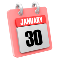 3d Rendering Of UI Icon January Day 30 png
