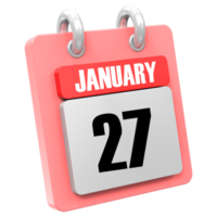 3d Rendering Of UI Icon January Day 27 png