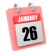 3d Rendering Of UI Icon January Day 26 png