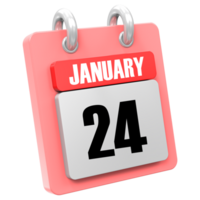 3d Rendering Of UI Icon January Day 24 png