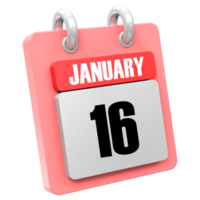 3d Rendering Of UI Icon January Day 16 png