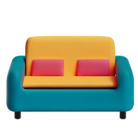 isometrisch von ein Sofa. generativ ai. png