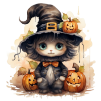 acquerello Halloween fantasma zucca png