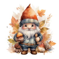 aquarelle content gnome Noël temps png