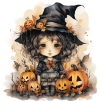 acquerello Halloween fantasma zucca png