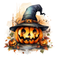 aquarelle Couper Halloween citrouille png