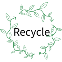 recycle frame with leaves circle png