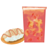 Sushi and punch juice png