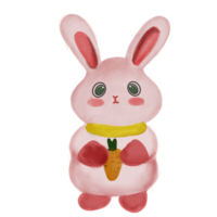 Cute rabbit with carrot png