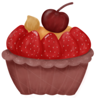 Cup cake strawberries so sweet png