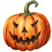 läskigt Pumpalykta glädje halloween pumpa träsnideri och dekoration, png, ai generativ png