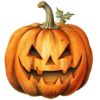 Spooky Jack-o'-Lantern Delight Halloween Pumpkin Carving and Decoration, png, AI generative png