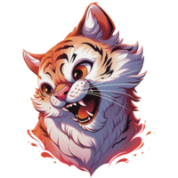 Cute Tiger Illustrations Playful and Adorable Tiger Clipart for Kids and Wildlife Designs Ai generative png