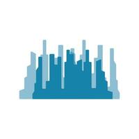 Skyline Logo, Simple Modern Design of Skyscrapers, Vector Cityscape Buildings, Icon Silhouette Illustration