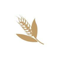 Wheat Logo, Simple Farmer Garden Design, Vector Template Silhouette Illustration