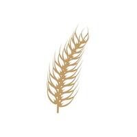 Wheat Logo, Simple Farmer Garden Design, Vector Template Silhouette Illustration