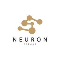 Neuron Logo, Cel Dna Network Vector, And Particle Technology, Simple Illustration Template Design vector