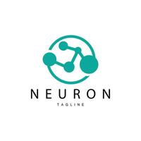 Neuron Logo, Cel Dna Network Vector, And Particle Technology, Simple Illustration Template Design vector