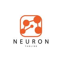 Neuron Logo, Cel Dna Network Vector, And Particle Technology, Simple Illustration Template Design vector