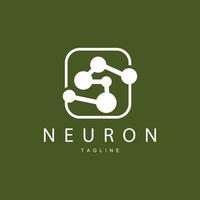 neurona logo, cel adn red vector, y partícula tecnología, sencillo ilustración modelo diseño vector